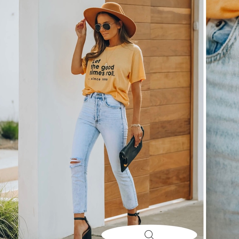 Lennon Distressed High Rise Jeans